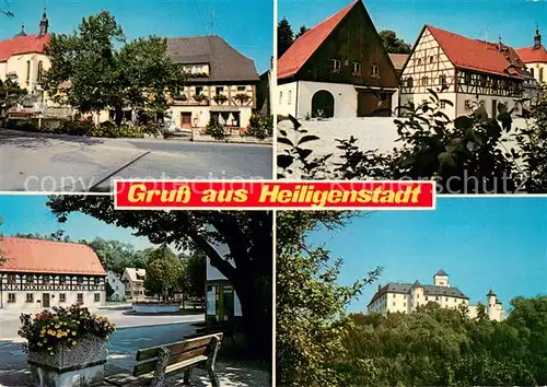 AK / Ansichtskarte Heiligenstadt_Oberfranken Motiv mit Kirche Altstadt Fachwerkhaus Schloss Heiligenstadt_Oberfranken