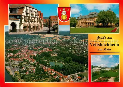 AK / Ansichtskarte Veitshoechheim Stadtzentrum Schloss Parkanlagen Luftbild Veitshoechheim