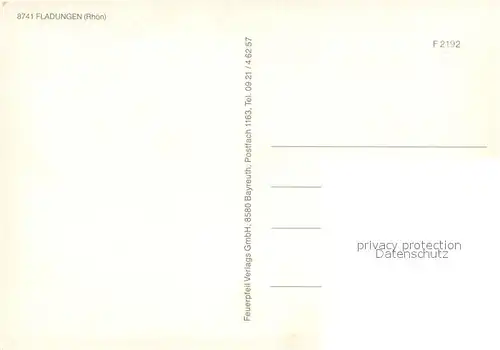 AK / Ansichtskarte Fladungen Ortsansicht mit Kirche Ortszentrum Fachwerkhaeuser Heimatblick Landschaftspanorama Fladungen