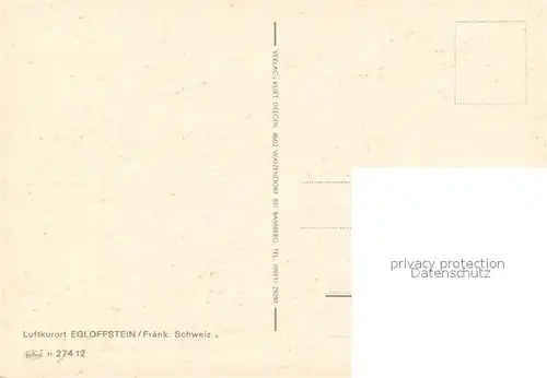 AK / Ansichtskarte Egloffstein Ansicht Luftkurort mit Burg Egloffstein