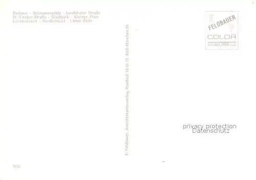 AK / Ansichtskarte Erding Rathaus Schrannenplatz Strassenpartien Stadtpark Platz Landratsamt Herderhaeusl Lange Zeile Erding