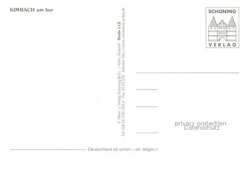 AK / Ansichtskarte Simbach_Inn Innbruecke Lokomotive Rathaus Wittelsbacher Eiche Inntalklinik Kirchenplatz Brunnen Simbach Inn