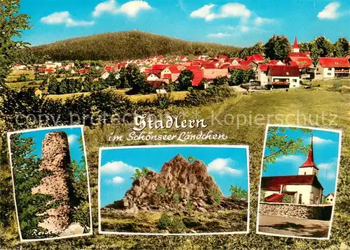AK / Ansichtskarte Stadlern_Oberpfalz Gesamtansicht Reickenstein Ruine Felsen Kirche Stadlern_Oberpfalz