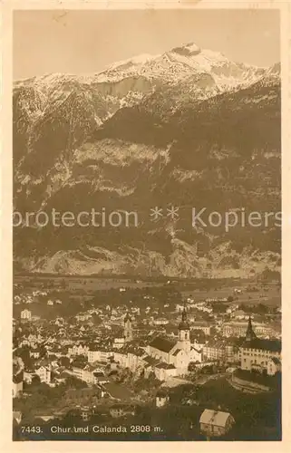 AK / Ansichtskarte Chur_GR mit Calanda Chur_GR