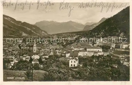 AK / Ansichtskarte Chur_GR Panorama Chur_GR
