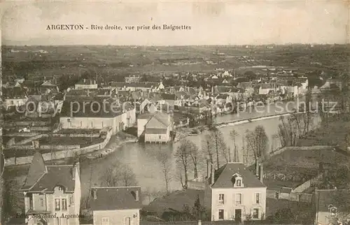 AK / Ansichtskarte Argenton sur Creuse Rive droite vue prise des Baignettes Argenton sur Creuse
