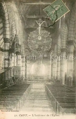 AK / Ansichtskarte Cany Barville Interieur de l Eglise Cany Barville