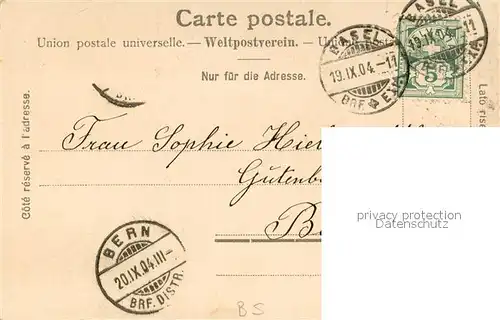 AK / Ansichtskarte Basel_BS Marktplatz und Rathhausturm Basel_BS