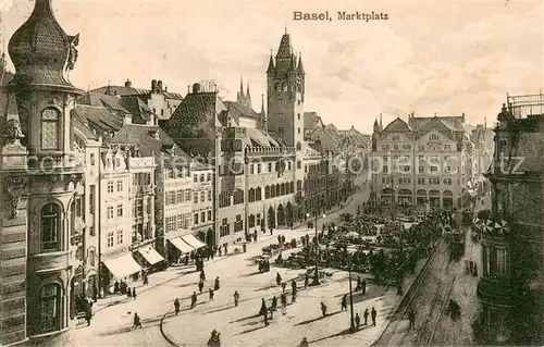 AK / Ansichtskarte Basel_BS Marktplatz Basel_BS