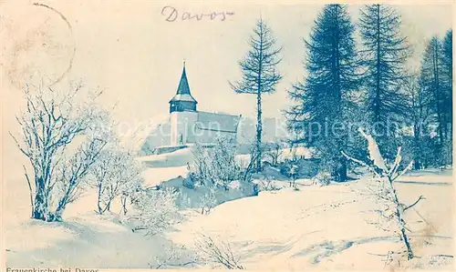 AK / Ansichtskarte Davos_GR Frauenkirche Davos_GR