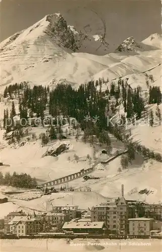 AK / Ansichtskarte Davos_GR Parsennbahn mit Schiahorn Davos_GR