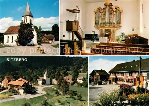AK / Ansichtskarte Sitzberg_ZH Kirche Inneres Panorama Schmidrueti 
