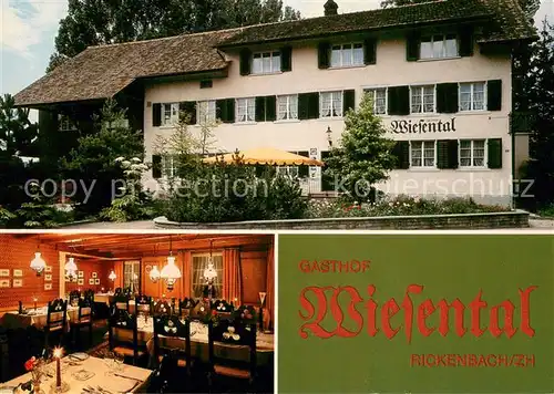 AK / Ansichtskarte Rickenbach_Winterthur Gasthof Wiesental Gastraum 