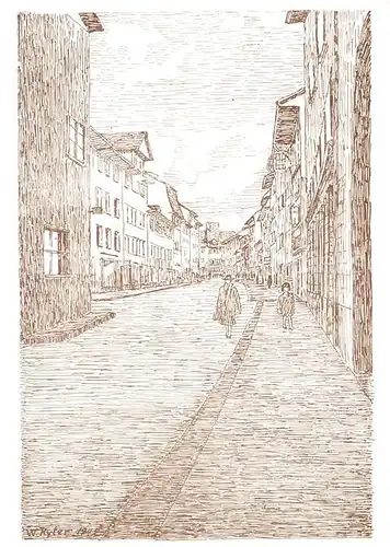 AK / Ansichtskarte Winterthur__ZH Obergasse Zeichnung 