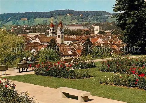 AK / Ansichtskarte Winterthur__ZH Blick vom Rosengarten 