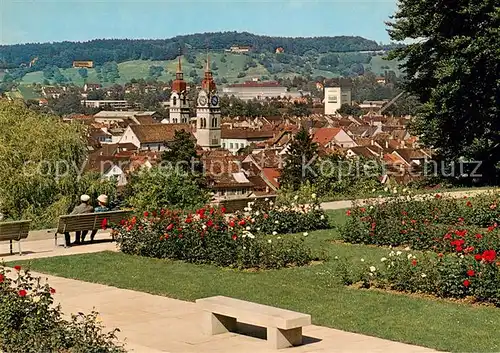 AK / Ansichtskarte Winterthur__ZH Ausblick vom Rosengarten 