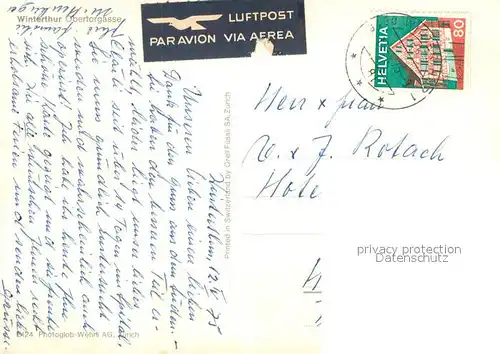 AK / Ansichtskarte Winterthur__ZH Obertorgasse 