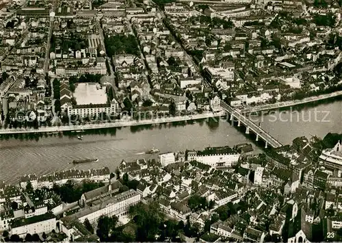 AK / Ansichtskarte Basel_BS Mittlere Rheinbruecke und Zentrum Kleinbasel  Basel_BS