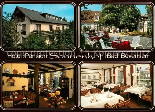 AK / Ansichtskarte Bad_Bevensen Hotel Pension Sonnenhof Terrasse Gastraeume Bad_Bevensen