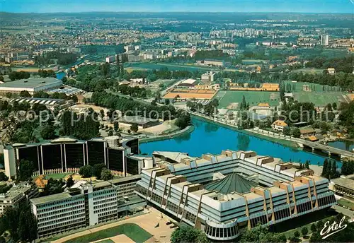 AK / Ansichtskarte Strasbourg_Alsace Vue aerienne du palais du Conseil de l Europe Strasbourg Alsace