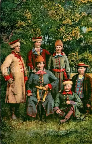 AK / Ansichtskarte Trachten_Polen Typy Polskie 