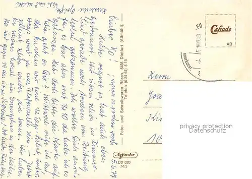 AK / Ansichtskarte Dietfurt_Altmuehl Stadtpanorama Freibad Fliegeraufnahme Dietfurt Altmuehl