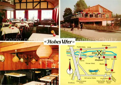 AK / Ansichtskarte Gahlen Restaurant Cafe Hohes Ufer Gastraeume Lageplan Gahlen