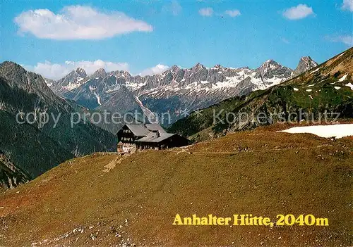AK / Ansichtskarte Anhalterhuette_2040m_Tirol mit Hornbachkette 