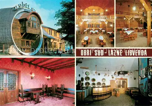 AK / Ansichtskarte Lazne_Libverda_Bad_Liebwerda Vyletni restaurace Obri sud Gastraeume Bar 