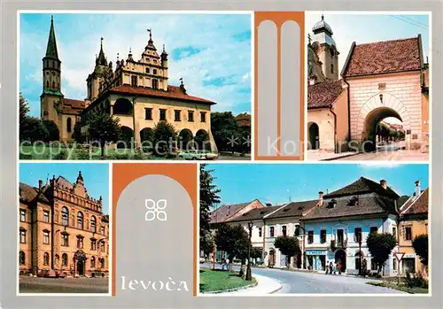 AK / Ansichtskarte Levoca_Slovakia Vznikla zo starsej slovanskej osady Pred slobodne kralovske mesto postupne opevnene hradbami Majstra Pavla V sucasnosti mestska pamiatkova rezervacia 