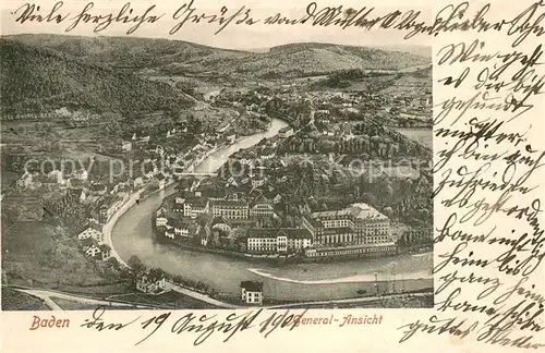 AK / Ansichtskarte Baden__AG Panorama 