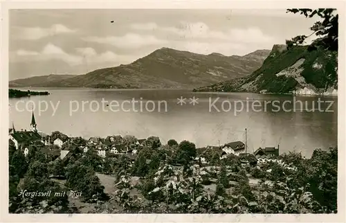 AK / Ansichtskarte Hergiswil_Vierwaldstaettersee mit Rigi 