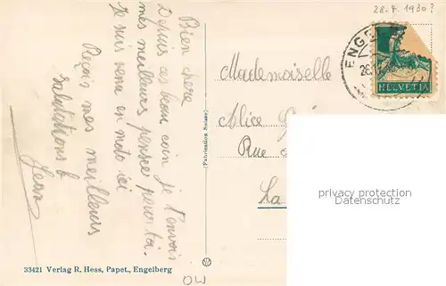 AK / Ansichtskarte Engelberg__OW mit Hahnen Spannoerter und Titlis 