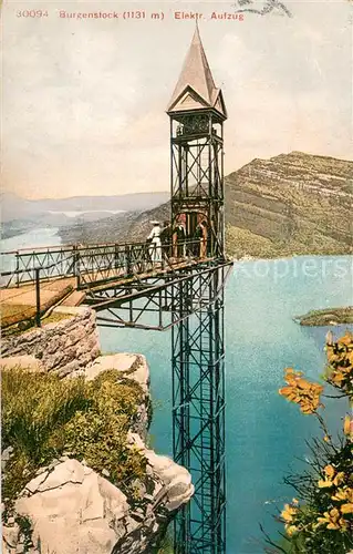 AK / Ansichtskarte Buergenstock_Vierwaldstaettersee Elektrischer Aufzug Buergenstock