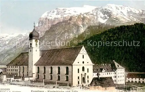 AK / Ansichtskarte Engelberg__OW Klosterkirche und Titlis 