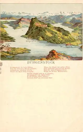 AK / Ansichtskarte Buergenstock_Vierwaldstaettersee Panorama Buergenstock