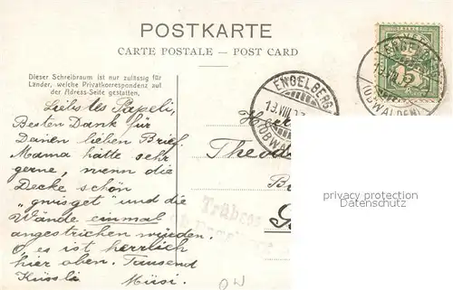 AK / Ansichtskarte Engelberg__OW Truebsee Panorama mit Graustock 