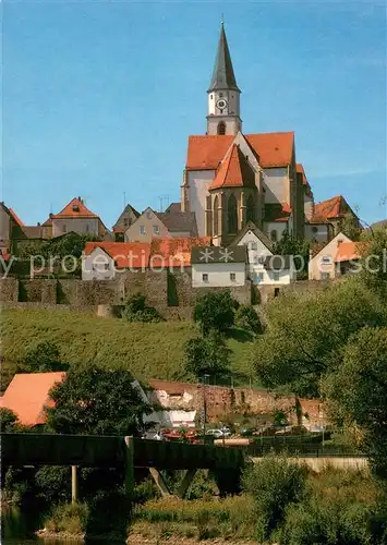 AK / Ansichtskarte Nabburg Ortsansicht mit Kirche Nabburg