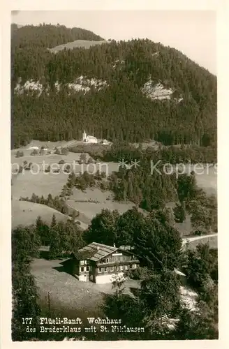 AK / Ansichtskarte Flueeli Ranft_Fluehli Ranft_OW Wohnhaus des Bruder Klaus mit St Niklausen 