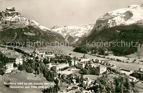 AK / Ansichtskarte Engelberg__OW mit Hahnen Spannoerter und Titlis 