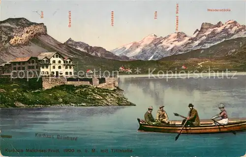 AK / Ansichtskarte Melchsee Frutt Kurhaus Reinhard mit Titliskette Melchsee Frutt