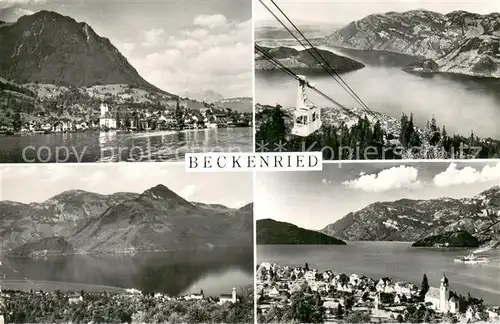 AK / Ansichtskarte Beckenried_Vierwaldstaettersee Panorama Details Seilbahn 
