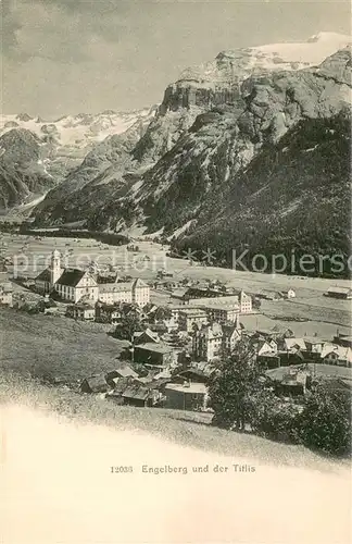 AK / Ansichtskarte Engelberg__OW Panorama mit Titlis 