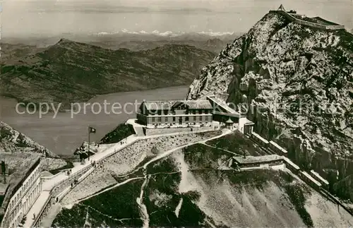 AK / Ansichtskarte Pilatus_Kulm_OW mit Blick auf Rigi und Vierwaldstaettersee 