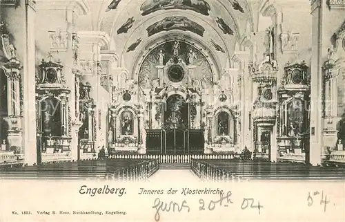 AK / Ansichtskarte Engelberg__OW Inneres der Klosterkirche 