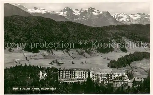 AK / Ansichtskarte Buergenstock_Vierwaldstaettersee Park und Palace Hotels Buergenstock