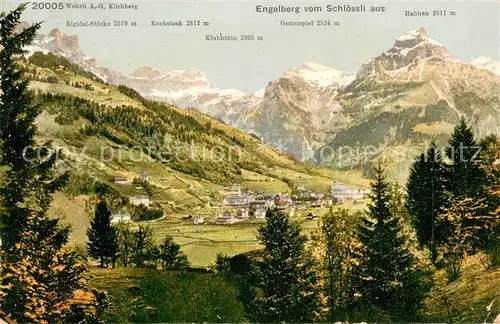AK / Ansichtskarte Engelberg__OW Blick vom Schloessli 
