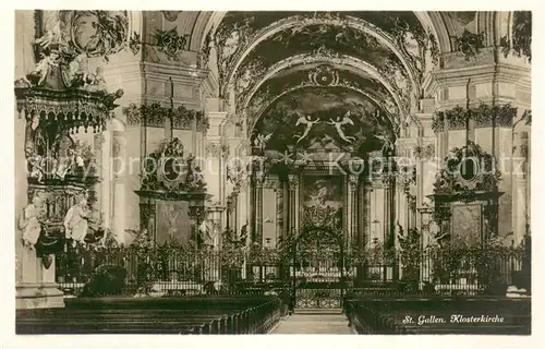 AK / Ansichtskarte St_Gallen_SG Klosterkirche Inneres St_Gallen_SG