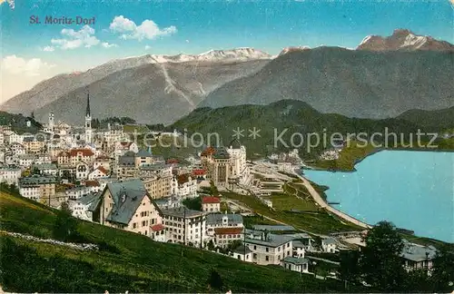 AK / Ansichtskarte St_Moritz_Dorf_GR Panorama St_Moritz_Dorf_GR