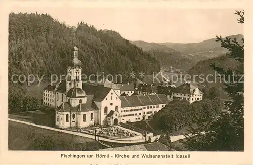 AK / Ansichtskarte Fischingen_TG am Hoernli Kirche und Waisenanstalt Idazell Fischingen TG